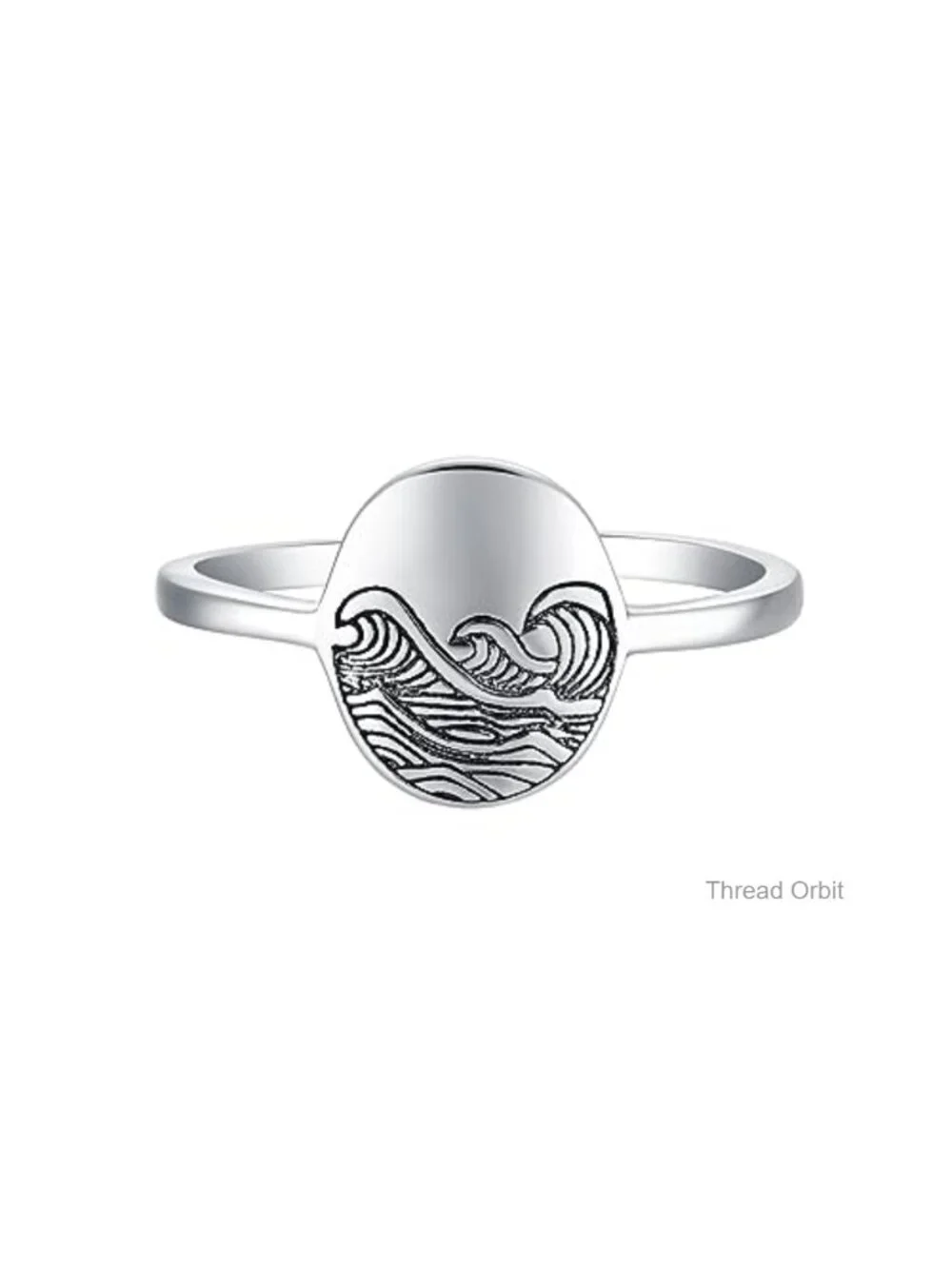 925 Sterling Silver Wave Ring Self Reminder Ring Promise Gift